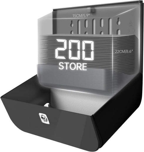 200+ Paper Towel Dispenser,Large Capacity Wall Mount Tissue Dispensers with Smart Lock, Used for Kitchen and Bathroom