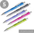 Canopy Street Multi Color Affirmation Gel Pen Set, 5 Black Ink Gel Glide Pens, Encouraging Colorful Office Supplies