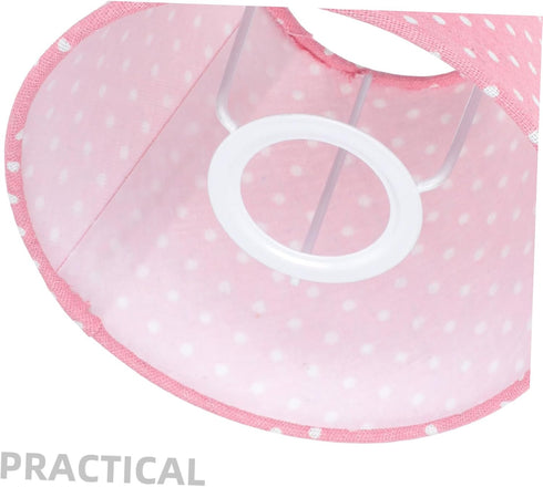 Angoily Creative Polka Dot Cloth Lampshade Cover Simple Round Fabric Light Cover with Durable Bracket Soft Light