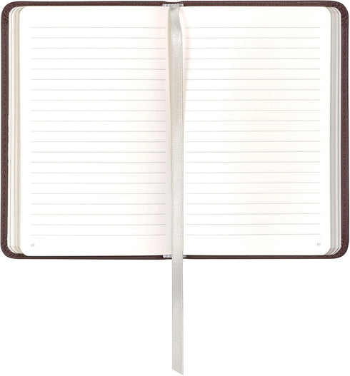 Classic Leather Notebook Journal, Heritage Collection, Softcover, Cacao Brown, Pocket (3.8" x 5.7"), 186 Ruled Pages,