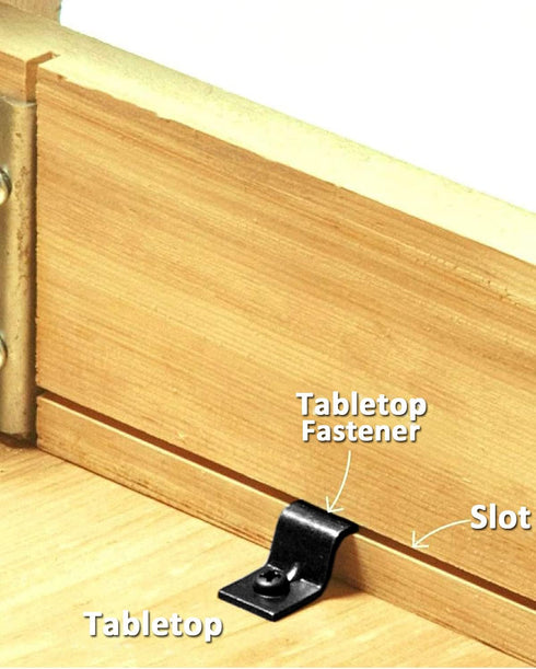 Table Top Fasteners, Z Clips for Table Tops, 20 Packs (Black)
