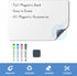 Magnetic Whiteboard for Fridge, Small Dry Erase Board with 4 Markers and 1 Eraser, 23 x 15 Inches