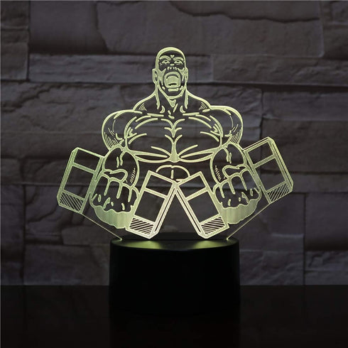 3D 7 Illusion LED Night Light,WONFAST Colors Gradual Changing Optical Illusion Acrylic Lamp USB Touch Bedside Table