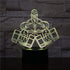 3D 7 Illusion LED Night Light,WONFAST Colors Gradual Changing Optical Illusion Acrylic Lamp USB Touch Bedside Table