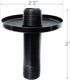 JS Jackson Supplies Black Shower Arm, 3 in. for Ceiling-Mounted Rainfall Showerhead