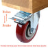 3 inch Heavy Duty Casters Load 2000lbs, Lockable Bearing Plate Wheels with Brakes, Set of 4