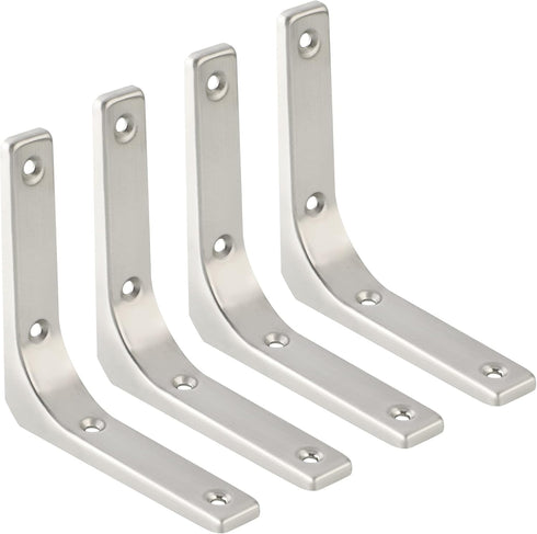 SAYAYO Heavy Duty Floating Shelf Bracket 4 Inch x 4 Inch, Stainless