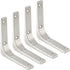 SAYAYO Heavy Duty Floating Shelf Bracket 4 Inch x 4 Inch, Stainless