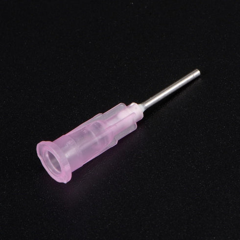 uxcell Industrial Blunt Tip Dispensing Needle with Luer Lock, 18G 1/2", 40 Pcs Pink for Liquid Glue Gun