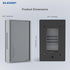 ELEGRP Horizontal Outdoor Cover, Weatherproof Wall Plate, 1-Gang 4.77 x 2.97 , 2 Pack, Grey