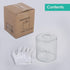 HGHYjrxfkl 1 Pack Crack Finish Glass Lamp Shade,Clear Crackle Finish Cylinder Replacement Shade for Pendant light