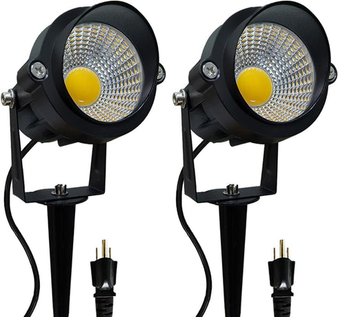 LED Outdoor Landscape Spotlight - 120V 12W Warm White Waterproof Spot Lights