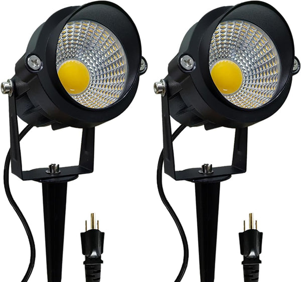 LED Outdoor Landscape Spotlight - 120V 12W Warm White Waterproof Spot Lights