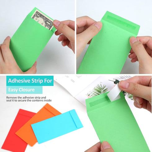 Cash Envelopes - 120 Envelopes Money Saving Challenge, 3.2x6.6inch Money Envelopes for Budgeting, Coins, Checks