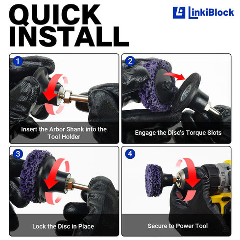 Linkiblock 20PCS 2-Inch Diamond Surface Conditioning Quick Change Strip Discs R-Type Quick Change System with Backing