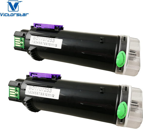 VICTORSTAR Compatible 6510 6515 Toner Cartridges, 2 Blacks?Extra High Yield?, 5500 Pages for Xerox Phaser & WorkCentre