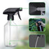 Plastic Spray Bottles Clear and Brown, 10oz/300ml Adjustable Head for Cleaning, Cooking