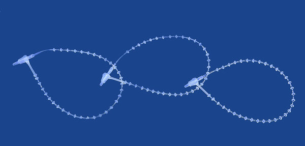 1000pcs 5" Snap Lock Pin Adjustable Security Loop Plastic Tag Fastener