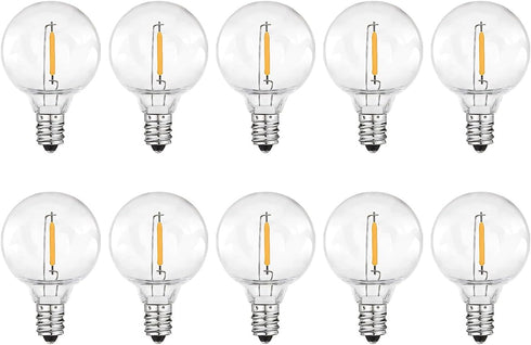 G40 LED Replacement Bulbs, 10 Pack Shatterproof Dimmable Globe Light Bulbs E12