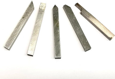 ZR 5 Pcs Carbide Tipped Lathe Metal Cutter Bit Set, 4x4mm Turning Boring Cutters for Mini Metal Lathe