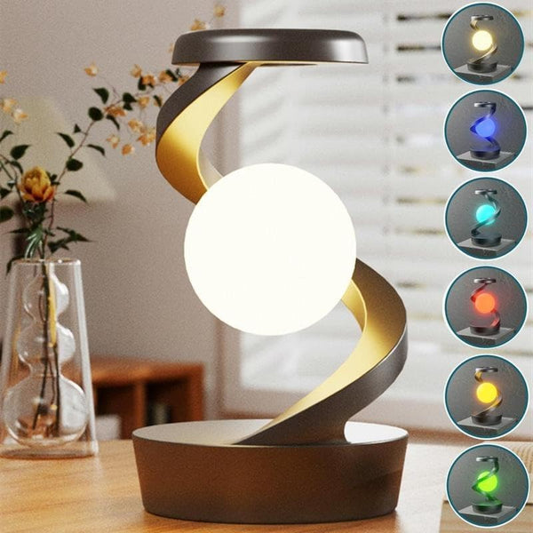 Generic Creative Design Table Lamp, Rotatable Hanging Light with 15w Wireless Charging Function,