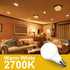 ILC E17 LED Light Bulbs, 5W (40W Equivalent), Color Changing RGB, 2700K Warm White, 12 Colors, 4 Pack