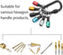 1/4 inch Hex Shank Bit Holder, 6pcs Quick Release Drill Bit Holder for Impact Driver, Portable Screwdriver Bits Holder