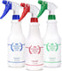 Plastic Spray Bottle 3 Pack, 24 Oz, Heavy Duty All-Purpose Leak Proof Mist Water Bottles with Adjustable Nozzle