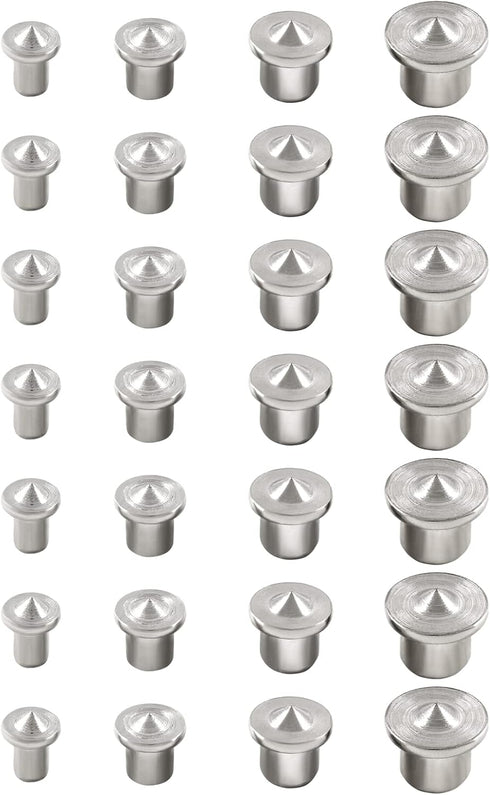 28 Pcs Dowel and Tenon Center Transfer Plugs, Solid Doweling Marker Tool for Woodworking