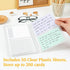 Jactales 3x5 50 200 Index Card Holder Organizer - Clear Card Binder for Flash Card, Note Card Storage, Sheets Plastic