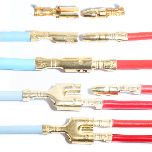 4.0mm Diameter Bullet Terminals Quick Connector, Insulating Sleeves, Brass Electrical Crimping Plug for Car Cold Cable
