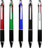 MiSiBao 5-Count Multi Colored Ballpoint Pen Set, 4-Color Medium Point (1.0mm) Touch Screen Stylus