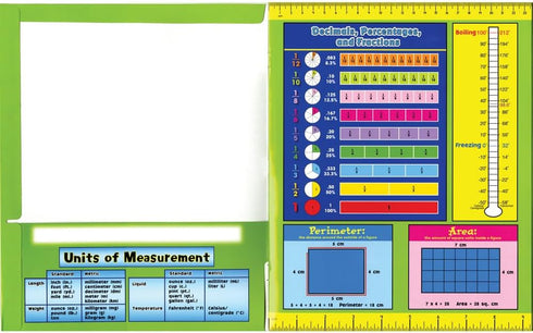 Really Good Stuff Intermediate Math Resource, 4-Pocket Folders - Set of 12