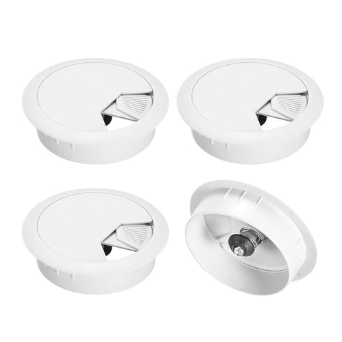 4 Pack Office Desk Grommet, 2'' Round Cable Hole Caps Cover for Computer Desk, Executive Standing Table Organizer