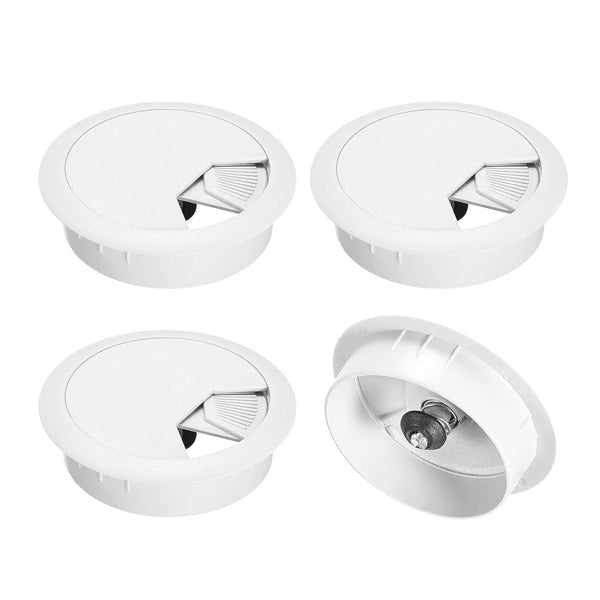 4 Pack Office Desk Grommet, 2'' Round Cable Hole Caps Cover for Computer Desk, Executive Standing Table Organizer