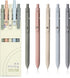 Gel Pens, 0.5mm Fine Point, Smooth Writing Japanese Cute Black Ink Pens for Journaling, School Office Supplies (5 Pcs
