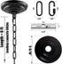 5-5/16 Inch 6 Light Canopy Kit with Feet Hanging Chain, Heavy Duty, Replacement Cover Plate for Chandelier, Pendant