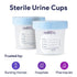 (2PK)- 4 oz. Sterile Urine Specimen Cups with Lids Sample Urine Cups for Specimen Collection - Individually Wrapped