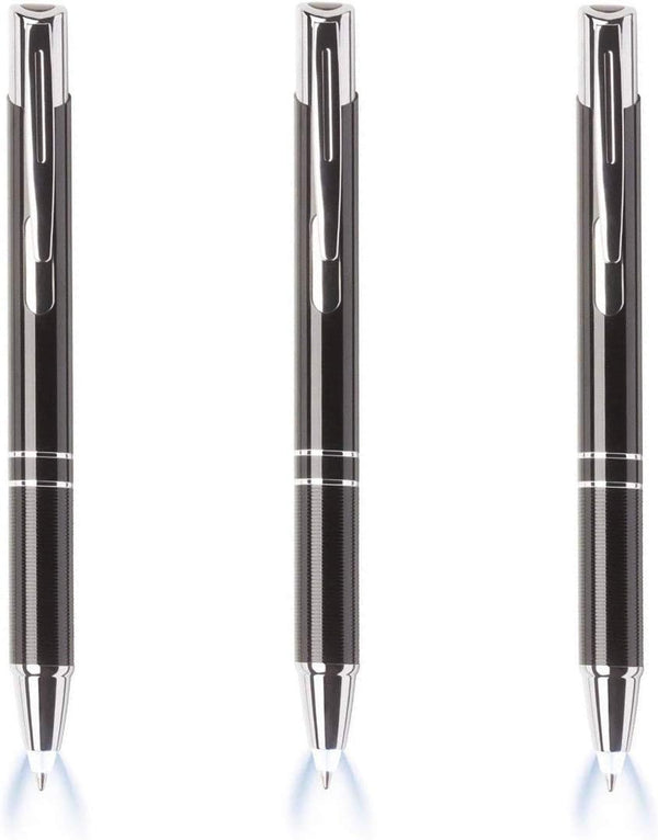 Light Up Ballpoint Pen with Light, 3 Pack LED Flashlight Nurses Pen for Writing in the Dark, White Light