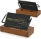 Bershaker 2 Pack Wood Business Card Holder for Desk, Wooden Business Name Card