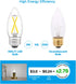 Dimmable E26 Bulb 25 5000K, 120V 200LM, 2W B11 Bulbs 4 Pack LED Candelabra Watt Equivalent, Daylight White Chandelier