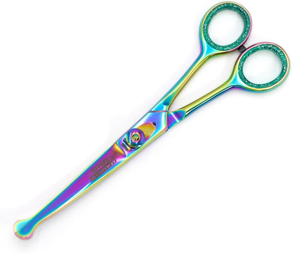 Jeffers Curved Shear with Ball Tip, 6 1/2 in - Multicolored Stainless