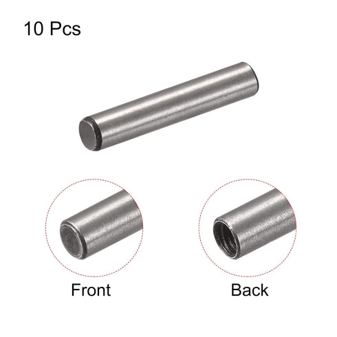 uxcell M4 10pcs 6x30mm Internal Thread Dowel Pin Chamfering Flat Carbon Steel Cylindrical Pin Bed Bookshelf Metal