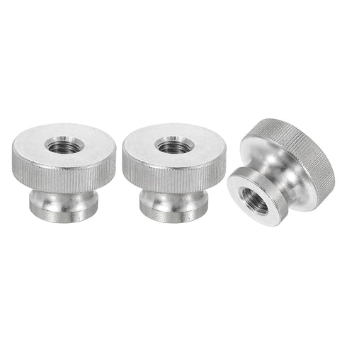 uxcell Knurled Thumb Nuts, 3Pcs M10 x D30mm Stainless Steel Round Knobs for 3D Printer Parts, Machine Tools