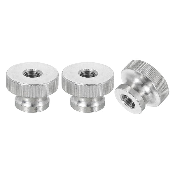 uxcell Knurled Thumb Nuts, 3Pcs M10 x D30mm Stainless Steel Round Knobs for 3D Printer Parts, Machine Tools