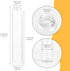 50ml Clear Glass Vials with Screw Caps, Small Liquid Sample Test Tubes, 12PCS Leak-Proof Bottles