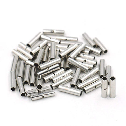 Baomain 75pcs Copper Metal Uninsulated Wire Ferrule Cable Crimp Terminals, 10-12 AWG, 14-16 AWG, 18-22 AWG