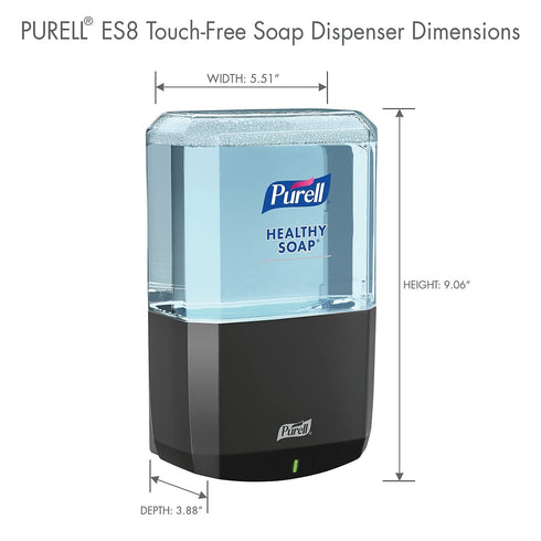 ES8 1200 mL ES8 (Pack 1) 7734-01 PURELL Automatic Soap Dispenser, Graphite, for PURELL HEALTHY SOAP Refills