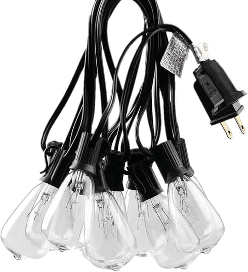 10Ft 11 Bulbs (1 Bulb 7 E12 SUNSGNE Outdoor Patio String Lights with Edison Spare), Vintage Edison String Lights