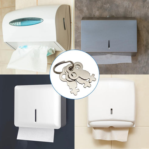 AYWFEY 6 Pack N13EZ 2 Keys for Paper Towel Dispenser, Dispenser Keys with Key Rings, Replacement Key Compatible